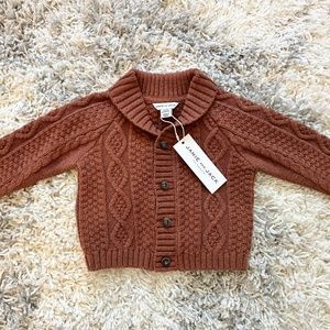 Janie and Jack boy cable knit cowl sweater 3-6 months